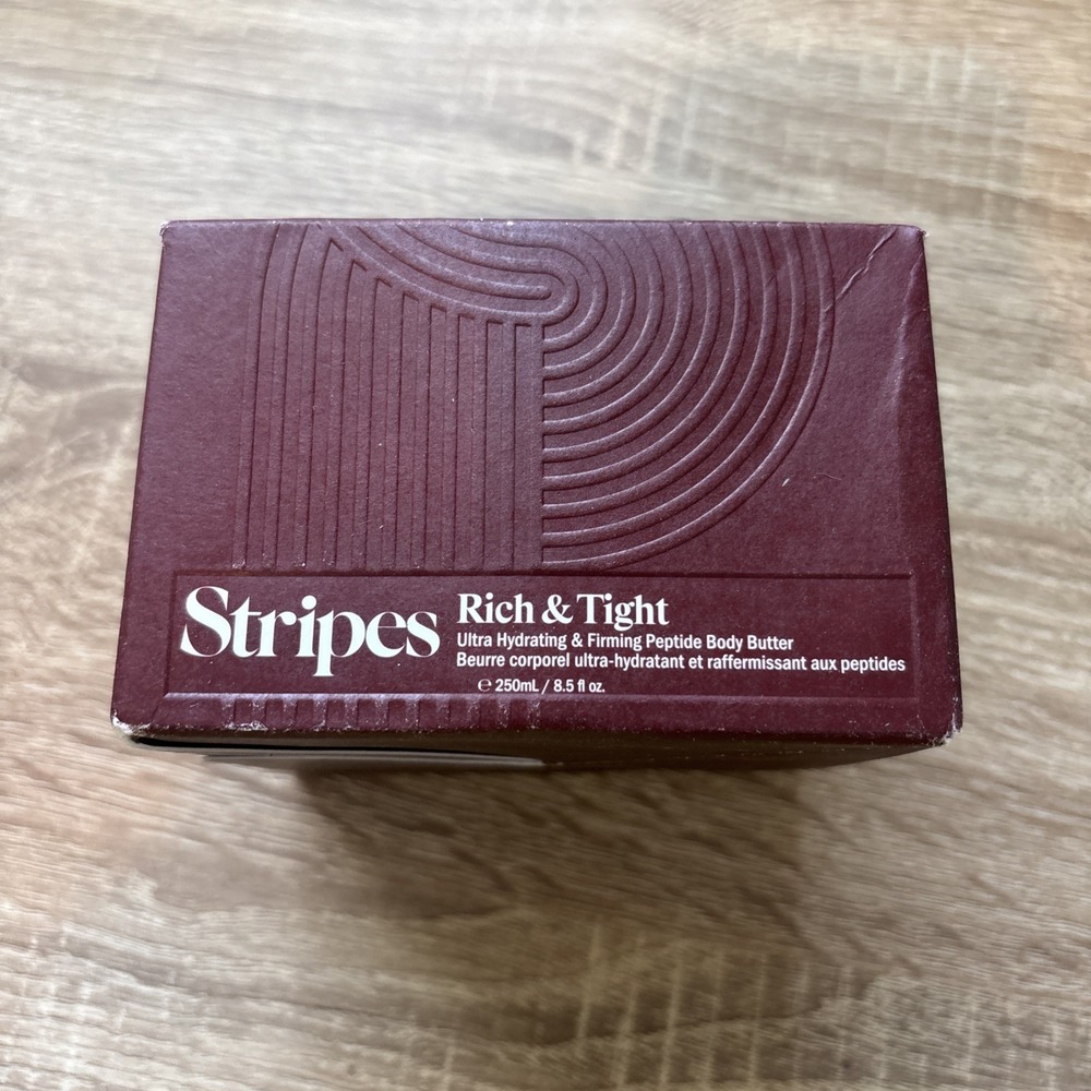 Stripes Rich & Tight  Body Butter with Peptides Hydrating 8.5 Oz New Box